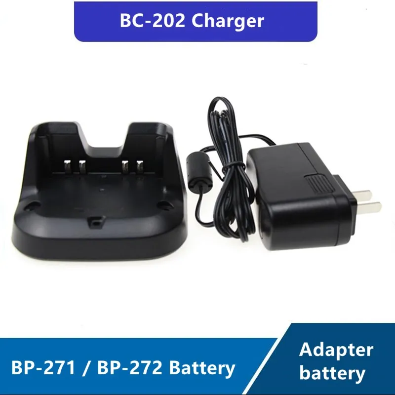 BC-202 Cargador rápido para BP-271/BP-272 para ID-31A ID-31E ID-51A ID-51E Radios