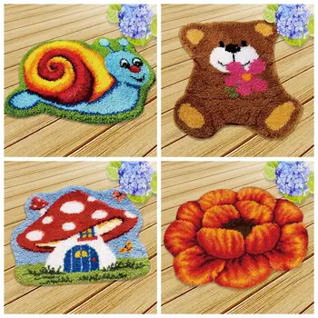 

Prajna Canvas Cushion Latch Hook Carpet Embroidery Foamiran For Needlework Pillows Latch Hook Kits Rug DIY Needlework Crocheting