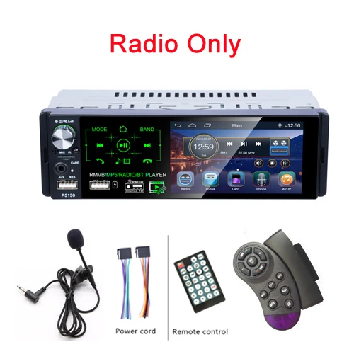 Hikity автомобильный радиоприемник Coche 1 din 4," дюймовый сенсорный экран автомобильный стерео Мультимедийный MP5 плеер Bluetooth RDS Авторадио поддержка микрофона - Цвет: With Micophone Radio