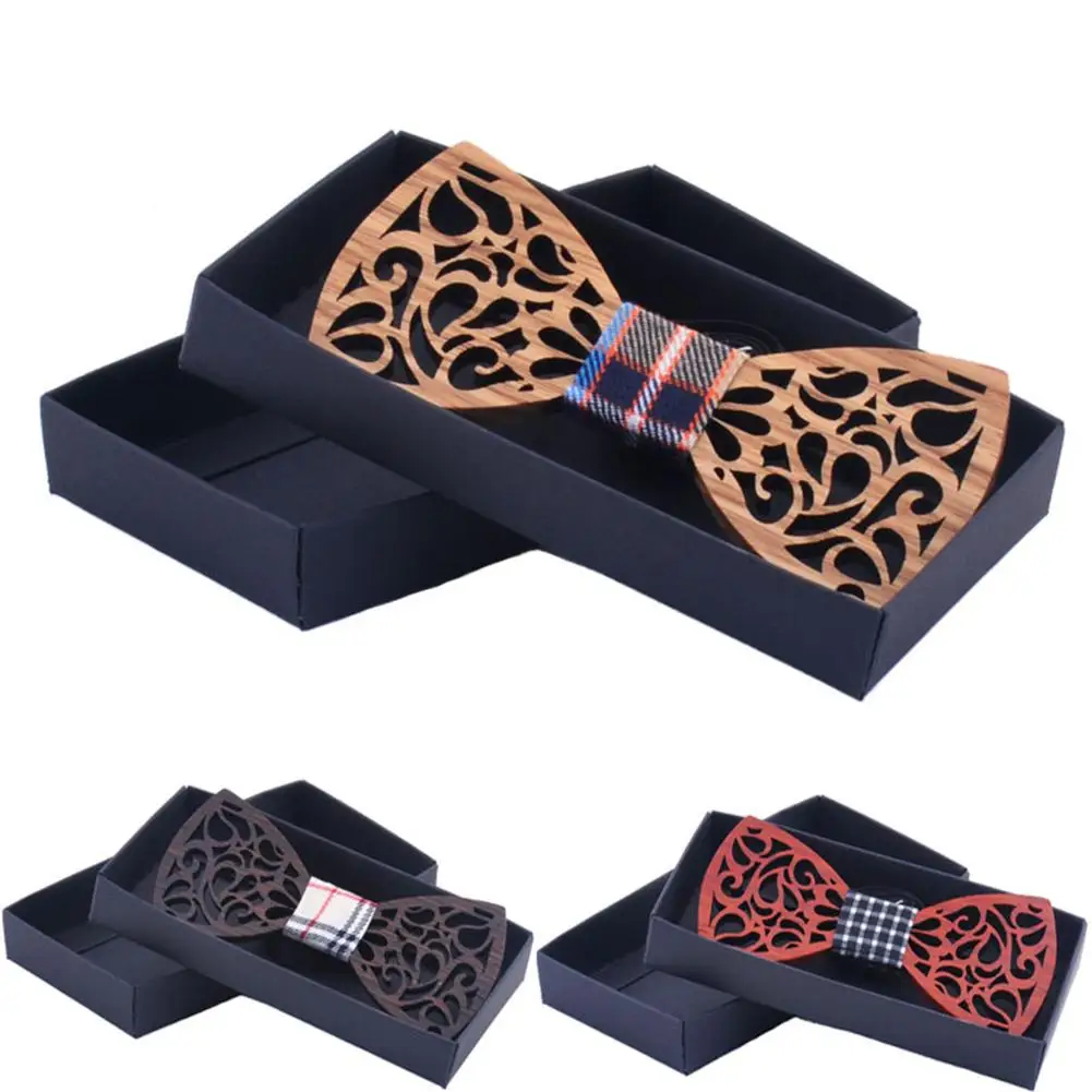 SANWOOD креативный мужской полый деревянный галстук-бабочка галстуки ручной работы модные твердые галстуки-бабочки Свадебная вечеринка