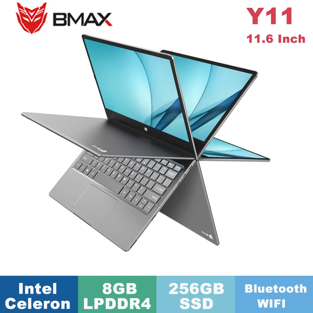 Ультратонкий ноутбук BMAX Y11, 11,6 дюйма, четырёхъядерный процессор Intel N4120, IPS экран 1920х1080, 8 ГБ, LPDDR4, Wi-Fi, Bluetooth, сенсорный экран Ультратонкий ноутбук BMAX Y11, 11,6 дюйма, четырёхъядерный процессор Intel N4120, IPS экран 1920х1080, 8 ГБ, LPDDR4, Wi-Fi, Bluetooth, сенсорный экран