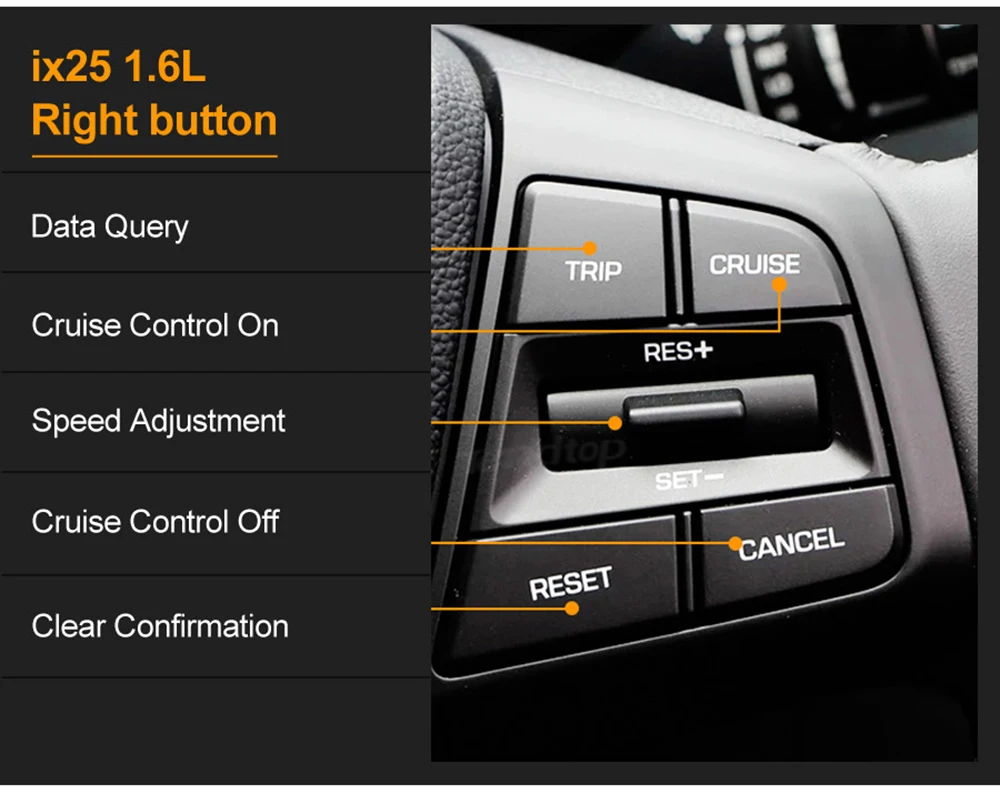 Кнопка рулевого колеса автомобиля круиз контроль переключатель дистанционного Bluetooth аудио для hyundai CRETA 1.6L IX25 правая сторона с кабелями