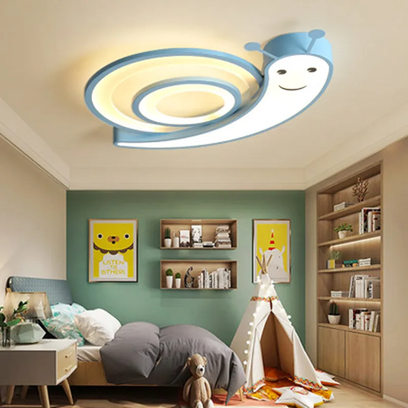 

Snails children's room ceiling chandelier pink/blue/white led chandelier Hardware+acrylic modern chandelier lighting fixtures