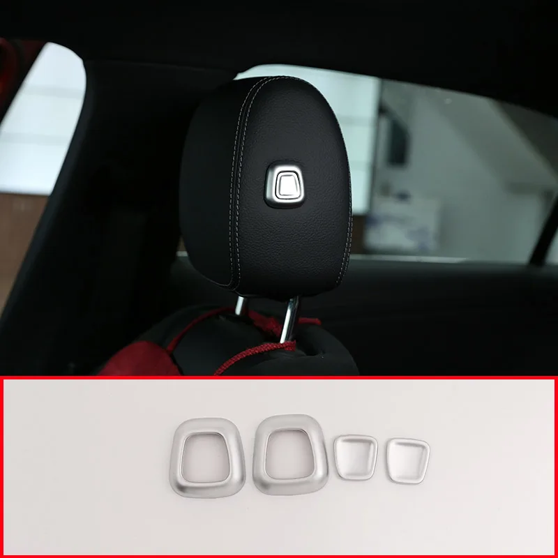 

4pcs Car ABS Headrest Button Decoration Trim For Mercedes Benz A Class W177 2019 For Mercedes-benz GLE Class 2020 Accessories