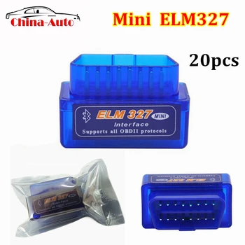 

20pcs/lot Newest V2.1 Super ELM327 Mini elm327 Bluetooth OBDII OBD2 Protocols Auto Diagnostic Tool Works on Android Torque