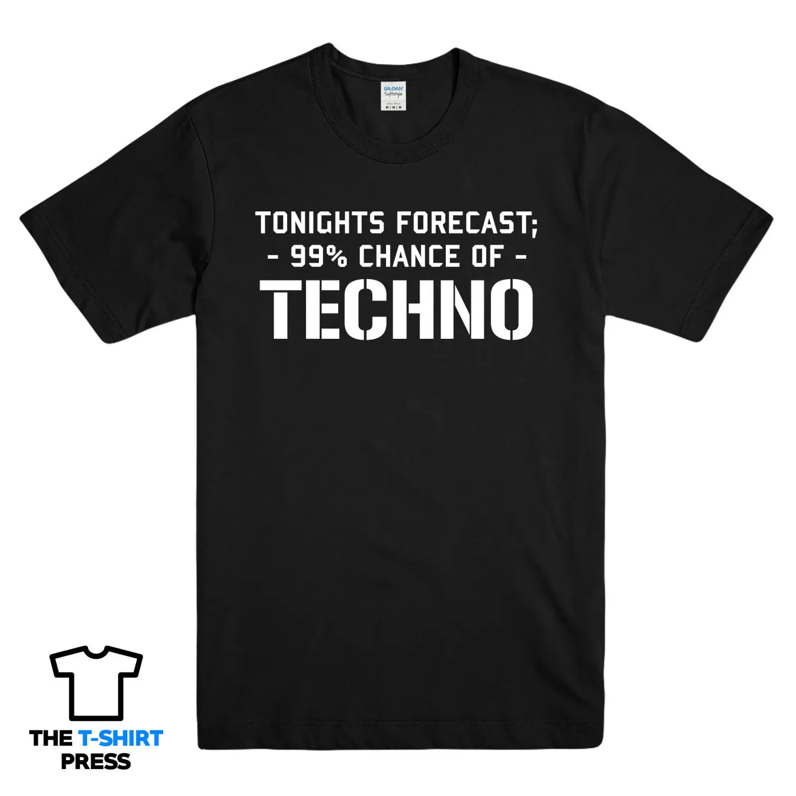 Техно слоган печатная Мужская футболка FORECAST CLUB DANCE MUSIC IBIZA FESTIVAL TEE Повседневная
