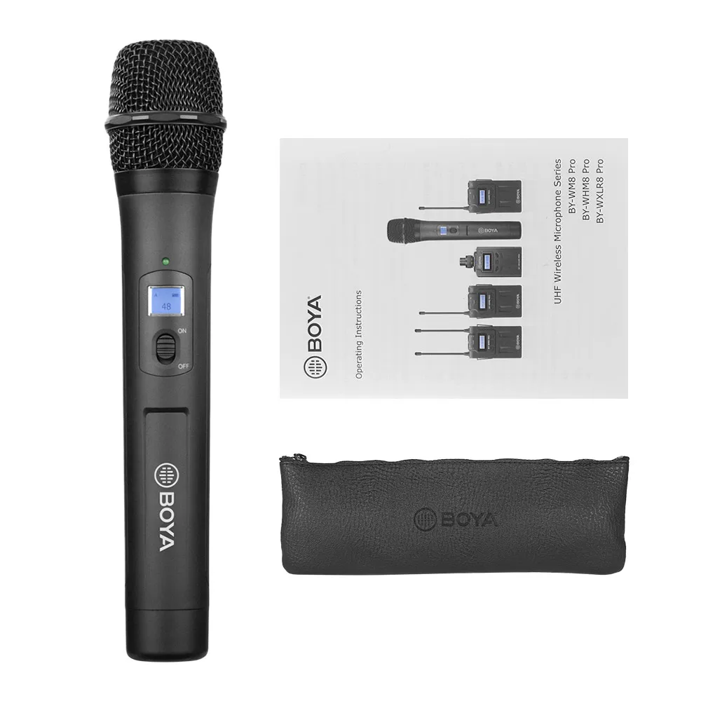 BOYA BY-WHM8 Pro 48-канал частоты UHF Беспроводной Карманный микрофон Микрофон для интервью встречи аудио запись с BOYA BY-WM8 Pro