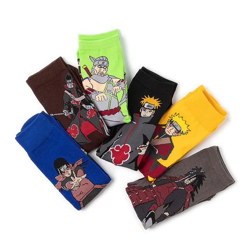 

Hit Color happy novelty funny unisex crew socks cute cartoon anime Naruto woman socks Drop shipping