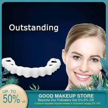 

1 set Teeth Whitening Snap On Smile Denture Instant Perfect Smile Teeth Fake Upper and lower teeth Cover anti-real brace snap