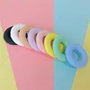 5pcs Donut Round Silicone Teether  Beads Baby Teething Ring  Food Grade Teething Necklace Toy Baby Products 4