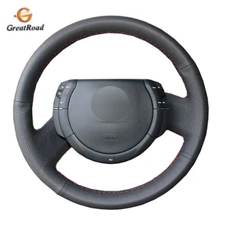 

Black Genuine Leather Hand-Stitched Steering Wheel Cover For Steering-Wheel for Citroen Triumph Old C4 C-quatre