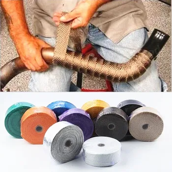 

5M Car Motorcycle Exhaust Wrap Pipe Header Heat Wrap Turbo Mainfold Anti-scalding Modification Heat Exhaust Thermal Tape