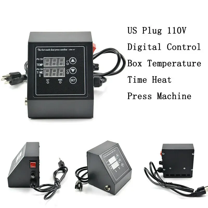 Heat Press Machine Digital Control Box-temperature Time for Tshirt Mug Plate Cap for sale online 