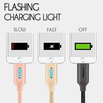 

Auto Cut-off Fast Charging Nylon Cable Data Transfer Function Cord Line NC99