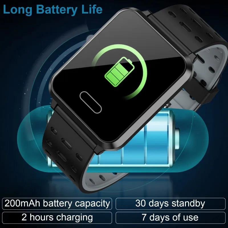 Smart Watch Android IOS Phone Waterproof Activity Fitness Tracker Watches Health Exercise Heart Rate Blood Pressure Smart Watch