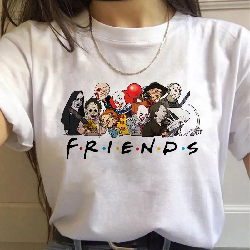 Harujuku Kawaii Friends Tv TShirt Women Korean Style Fashion T-shirt Ulzzang 90s Graphic Friends Tv Show T Shirt Top Tees Female vintage tees Tees