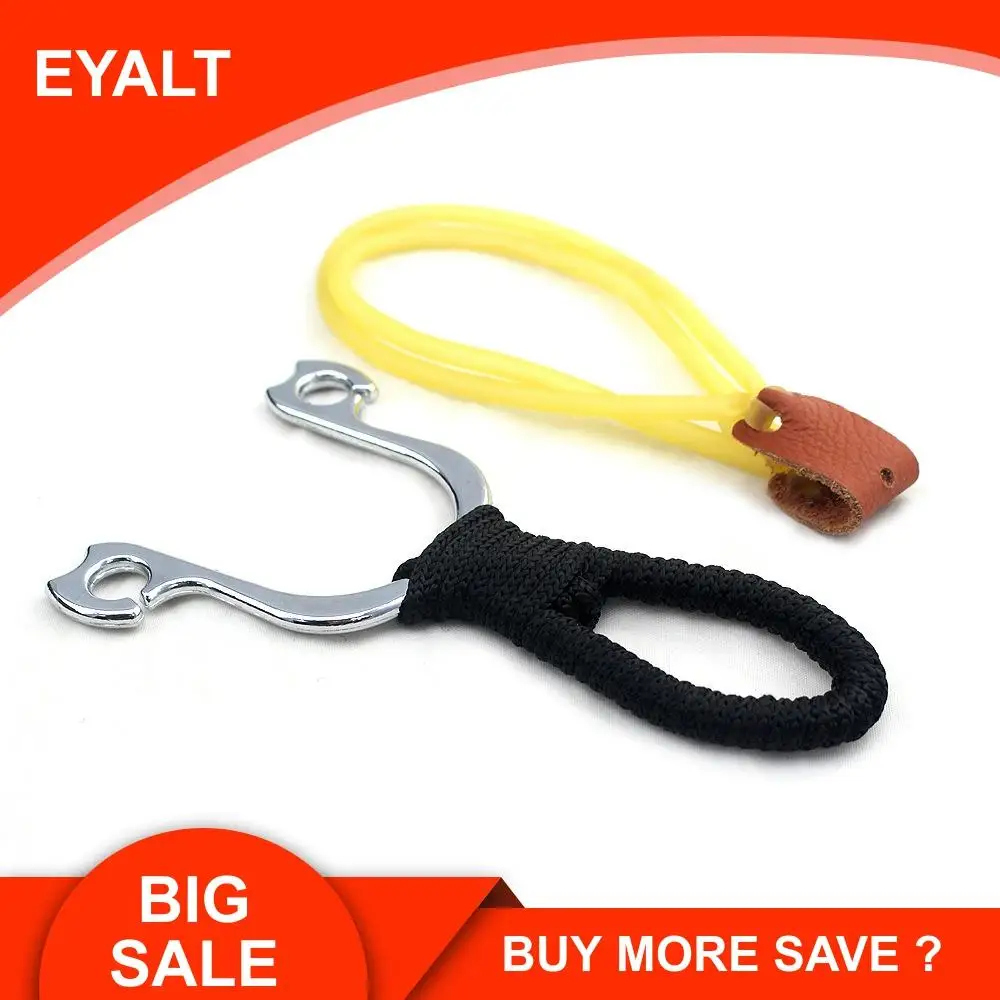 Открытый высокой точности катапульты из нержавеющей стали Ручка сильный тянуть рогатки кожа