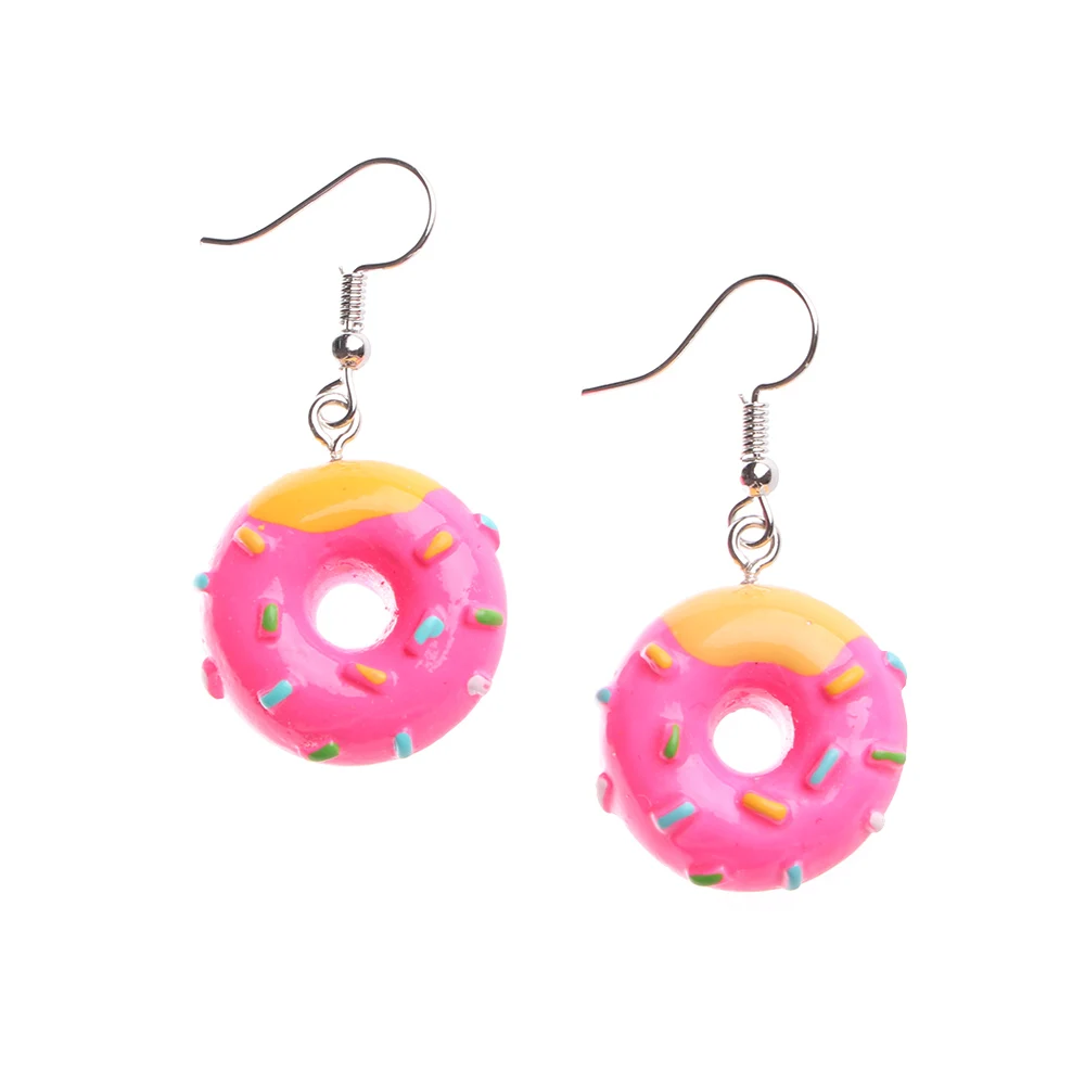 Drop Earrings Geometric for party jewelry gift Summer Food Cake Donuts