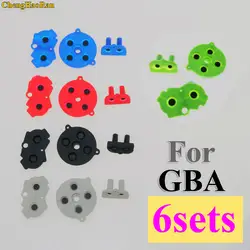 6 комплектов красочный резиновый проводящий кнопки A-B D-pad для Gameboy Advance GBA силиконовая клавиятура на выбор