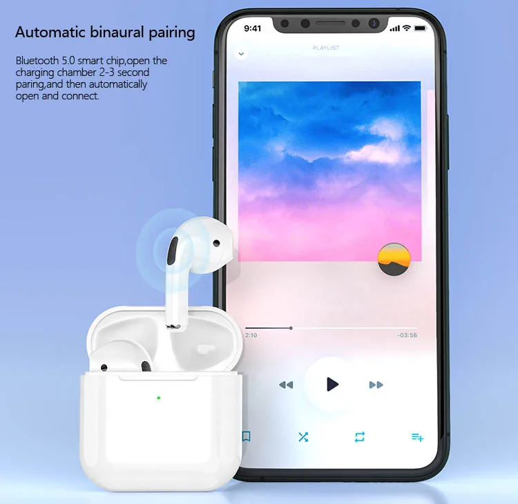 DAQIN Earphones Air Pro4 Wireless Bluetooth Earbuds TWS Wireless Headset With Wireless Charging Waterproof IPX5  Open Auto Pair