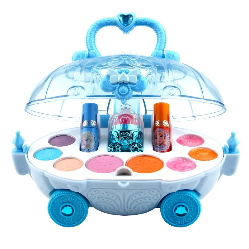 Дисней девочки дети Замороженная Принцесса Косметический макияж набор льда Романтика макияж автомобиль подарок на день рождения игровой дом игрушка для детей подарок
