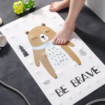 

Bathroom Mat Suction Cup Anti Slip Cartoon Bath Shower Mat PVC Massage Particles Foot Pad Odorless Non-Toxic Bath Mat