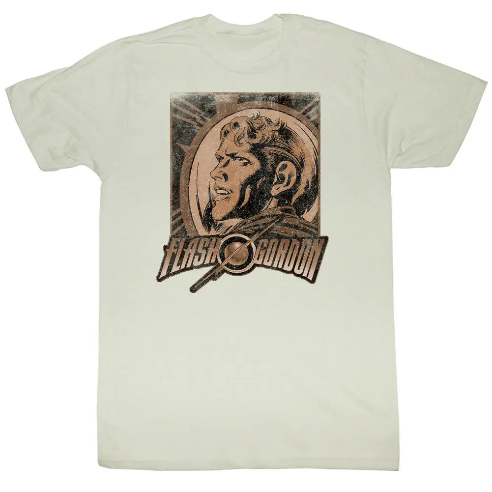 Flash Gordon T Shirt Men Women Side Profile Natural Tee large size Tops | Мужская одежда