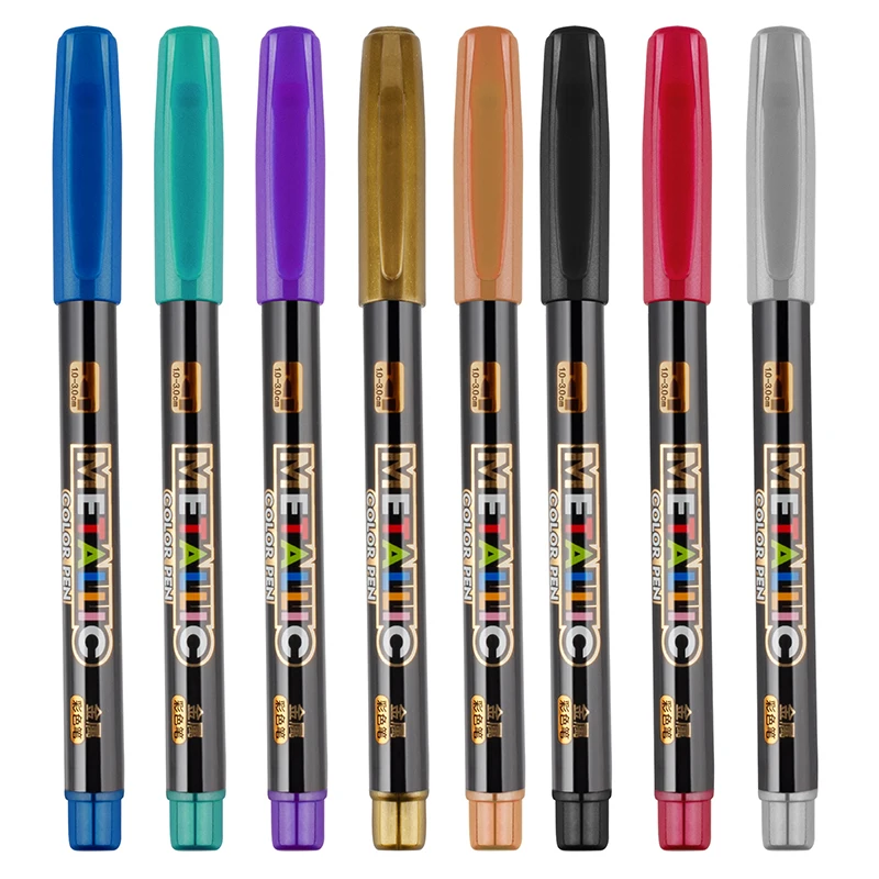 8-Colors-Metallic-Marker-Water-Paint-Marker-Brush-Pen-Permanent-Drawing-DIY-Photo-Album-Glass-Paper (1)