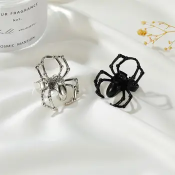 

Halloween Spider Ring Neo Gothic Simulation Spider Halloween Punk Ring Spoof Tricky Accessories Style Toy S1Q7