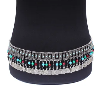 

Bohemian Coins Belt Chain in Europe and the United Kingdom style metal belt carving design