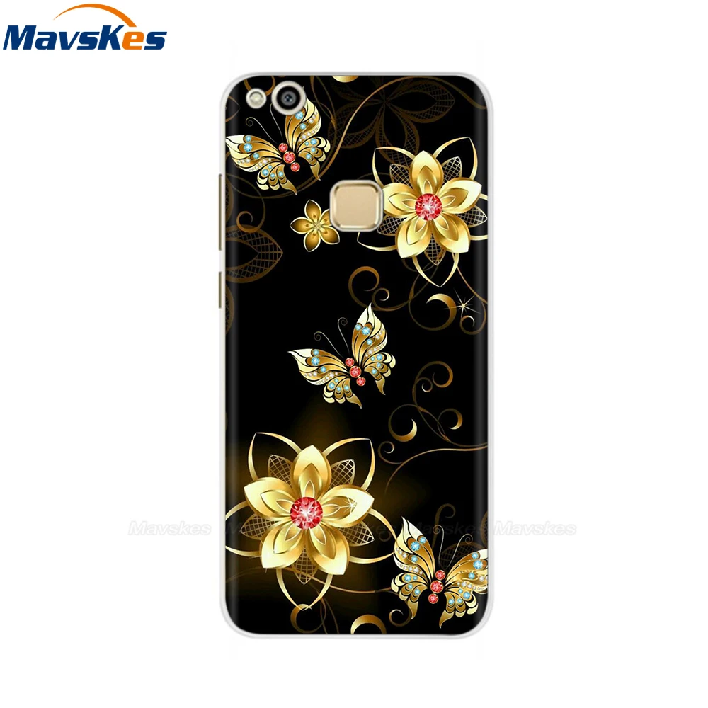 waterproof phone holder for Huawei P10 lite Case Silicone Cover Case for huawei P10 Soft TPU Back Cover Cute Cartoon Cat Flower Phone Cases Coque Etui waterproof phone holder Cases & Covers