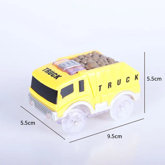 Magical Tracks Luminous Racing Track Car With Colored Lights DIY Plastic Glowing In The Dark Creative Toys For Kids Dirt truck