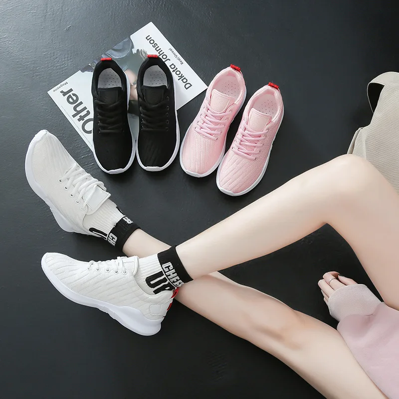

2019 Spring and Autumn New Designer White Shoes Female Platform Sneakers Women Tenis Feminino Casual Female Shoes Woman