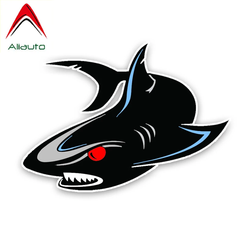 Aliauto Милая Автомобильная наклейка Angry Cartoon Shark цветное украшение ПВХ для Mazda 3 Subaru