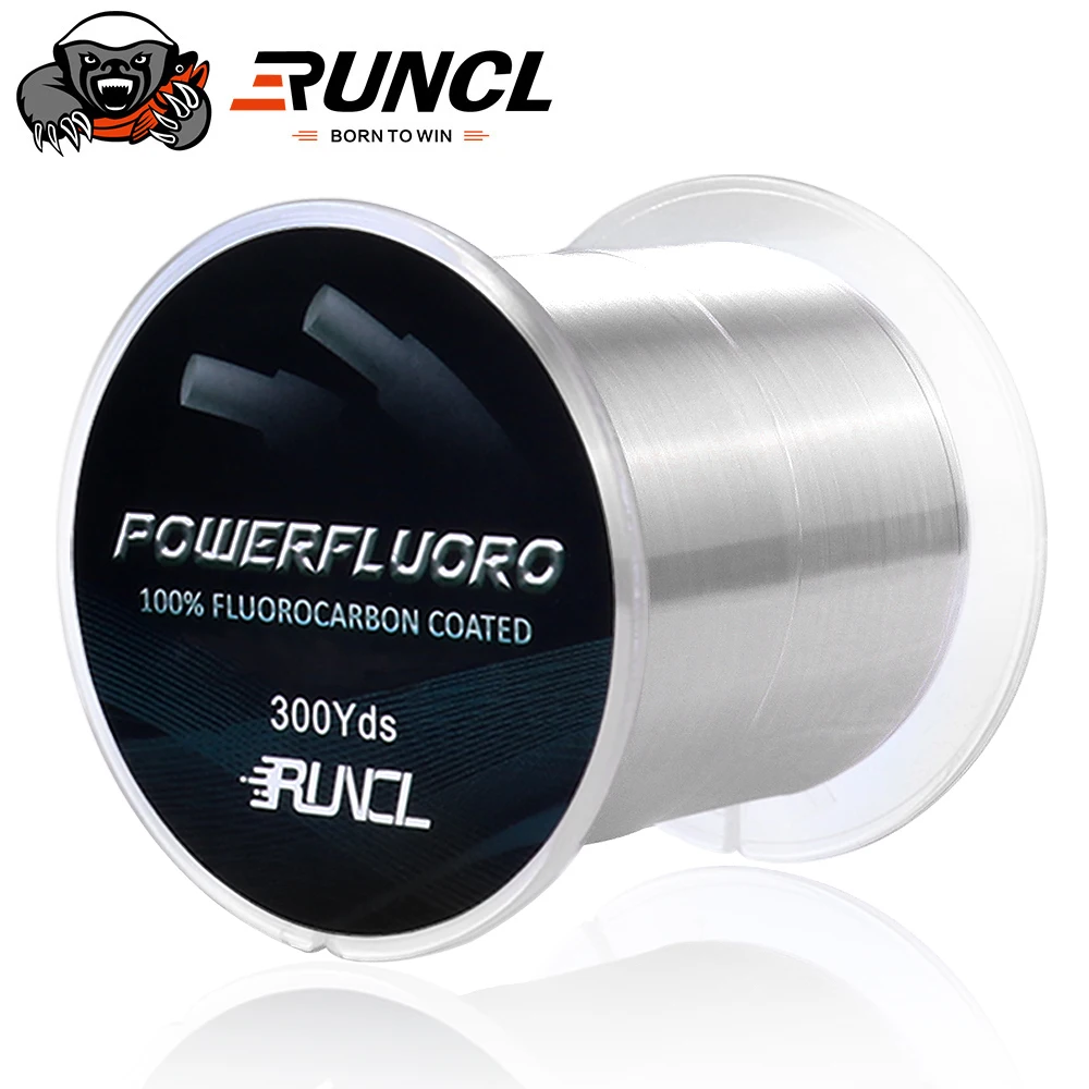 RUNCL 274M 457M 914M 100% lenza in Fluorocarbon invisibile rivestimento in fibra giapponese Leader Line affondamento pesca alla carpa 5LB-32LB
