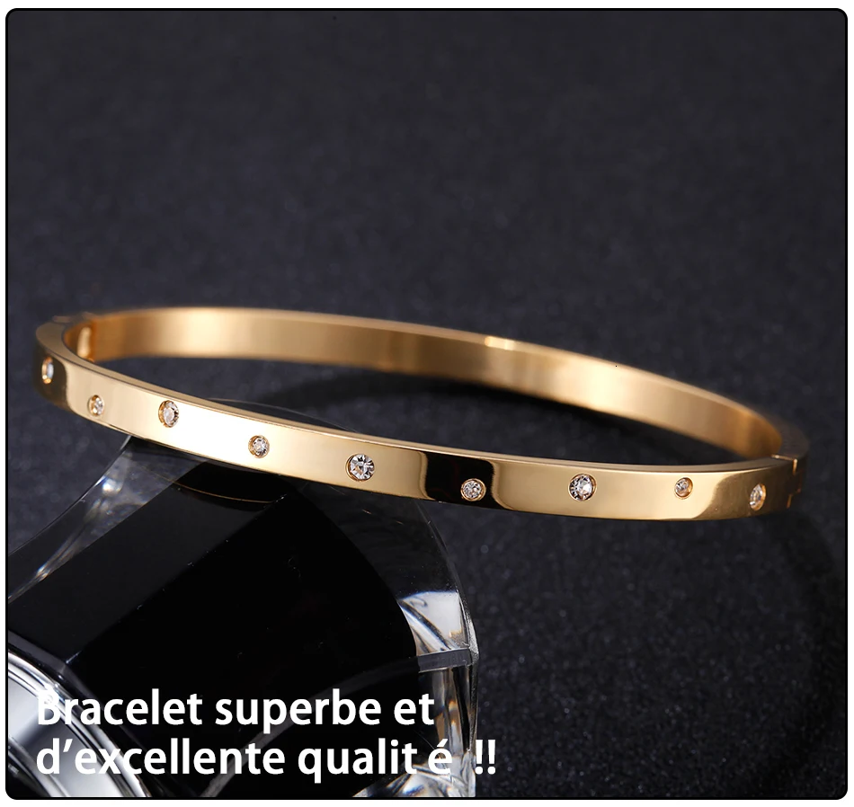 Gold Bangles Stainless Steel Women (6)