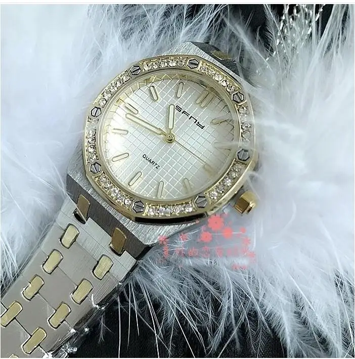 

2019 Ladies Wrist Watches Dress Gold Watch Women Crystal Diamond Watches Stainless Steel Silver Clock Women Montre Femme