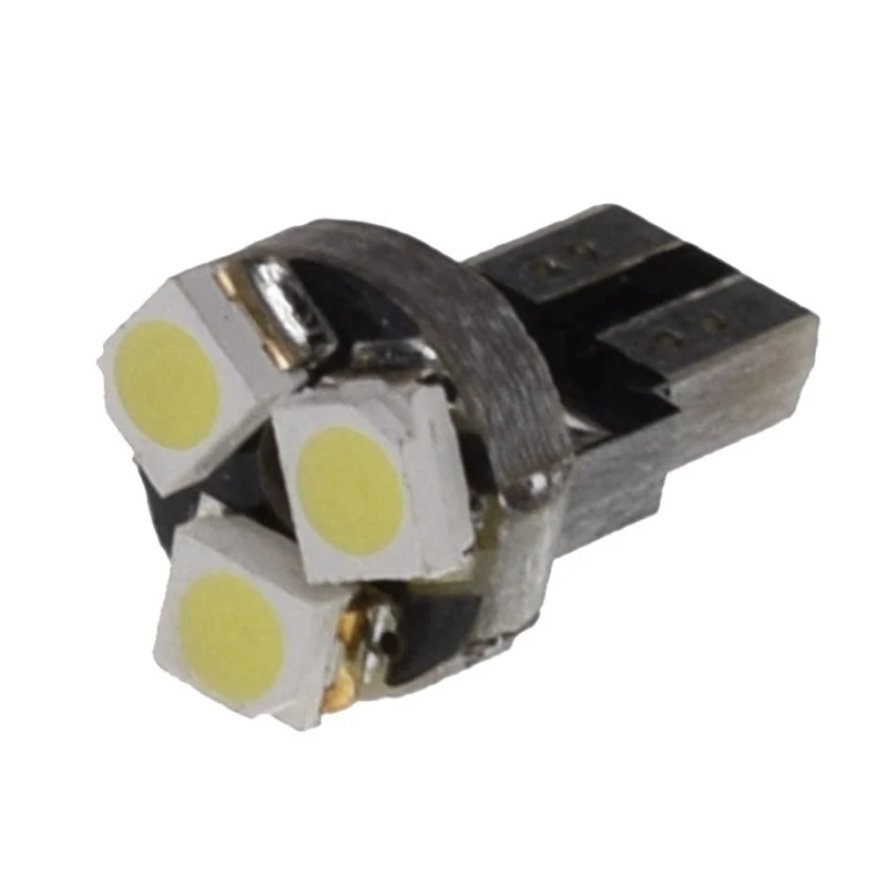 Автомобильная светодиодсветодиодный лампа T5 с клиновидным цоколем 3528 1210 3 SMD CANBUS