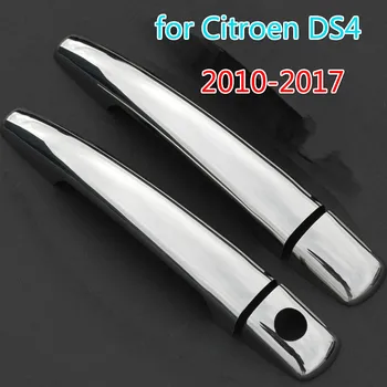 

For Citroen DS4 2010 - 2017 Chrome Handle Cover Trim Set DS 4 2011 2012 2013 2014 2015 2016 Car Accessories Stickers Car Styling