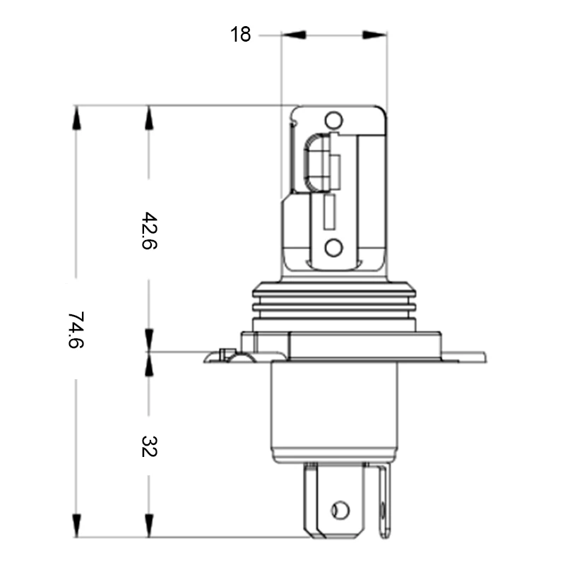 Чип CSP лампы H4 9003 18 Вт светодиодные лампы для фар мотоцикла Led 12V~ 48V Автомобильная передняя фара светодиодная фара 12SMD 1750LM 6000K