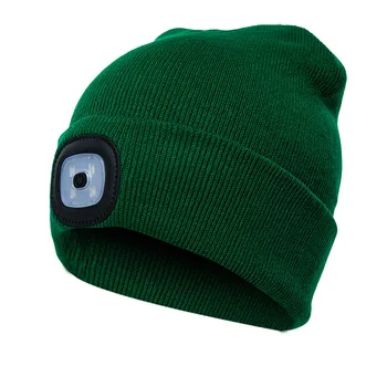 

Unisex Autumn Winter LED Lighted Cap Warm Beanies Outdoor Fishing Running Beanie Hat Flash headlight Camping Climbing Caps #1029
