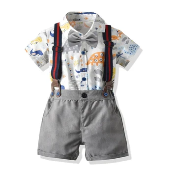 

Newborn Baby Boy Clothing Set Fashion Dinosaur Infant Summer Party Baptism Baby Boys Clothes Set High Quality Boy Outfit Clothes