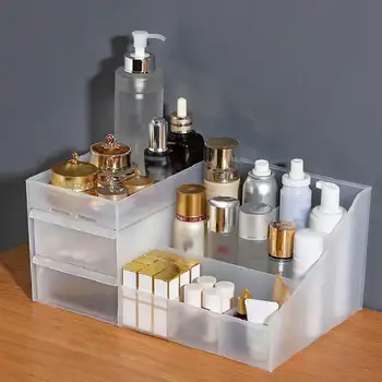 

Desktop Cosmetic Organizer Box Plastic Makeup Drawer Holder Case Jewelry Display Storage Box Room Storage Bin Drawer Organizer