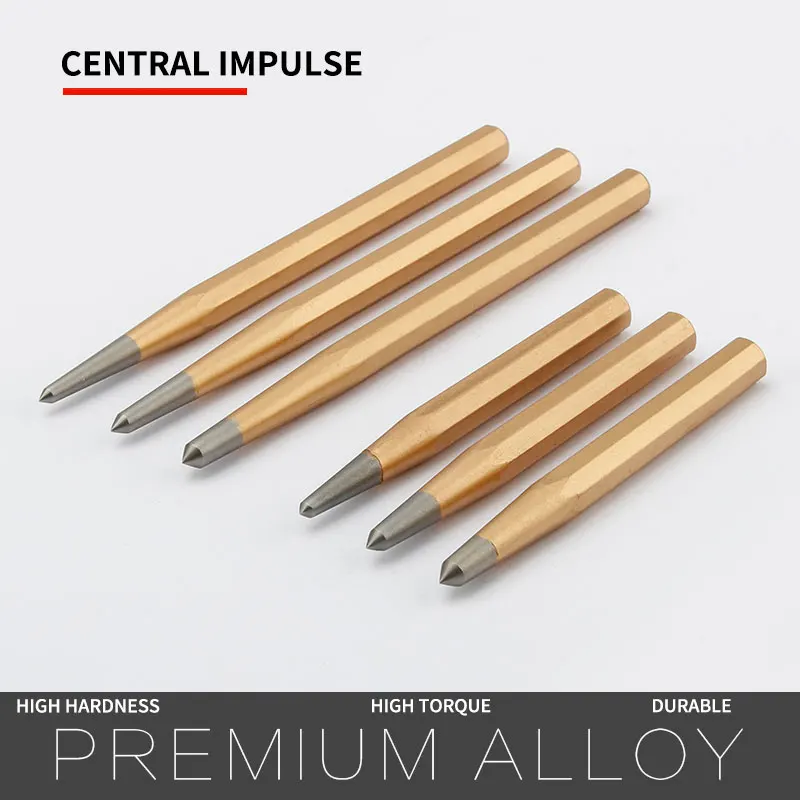Center Pin Punch 1Pcs Crv High Hardness Metal Stainless Steel Wood Indentation Mark Woodworking Tool Bit 4 5 6mm