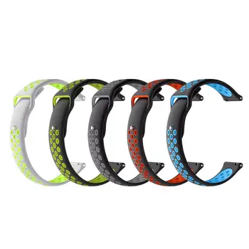 

Two-color Breathable Wristband Silicone Sport Bracelet Watch Strap for Xiaomi-Haylou Solar Universal 22MM Smart Watch