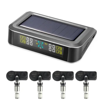 

Wireless Solar Power Tire Pressure Monitoring System External Built-in Tire Pressure Sensor USB Charging Solar Panel TPMS Sensor