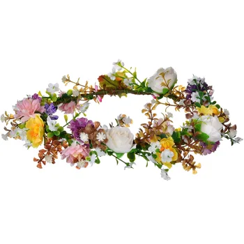 

XINMAN003 New summer holiday beach flower wreaths Women casual flower garland hairbands for wedding bridal Hair accessoreis
