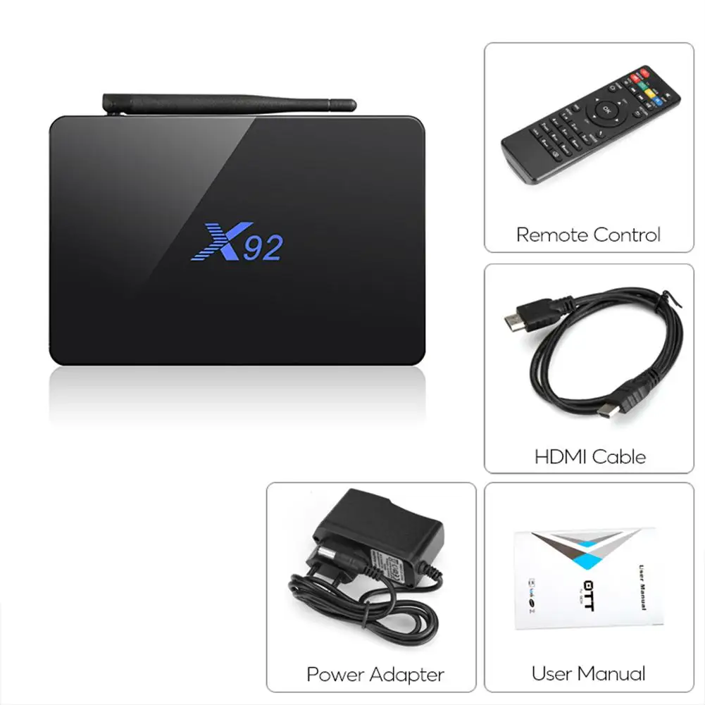 

BEESCLOVER Android 6.0 BT4.0 Smart TV Box Amlogic S912 Octa-Core 64-bit 3+32GB 1080P H.264 Wifi Streaming Media Player (US) r60