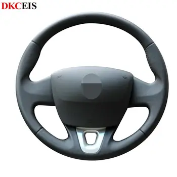 

Hand-stitched Black Soft PU Artificial Leather Car Steering Wheel Cover for Renault Fluence (ZE) 2010-2016 Megane 2008-2016