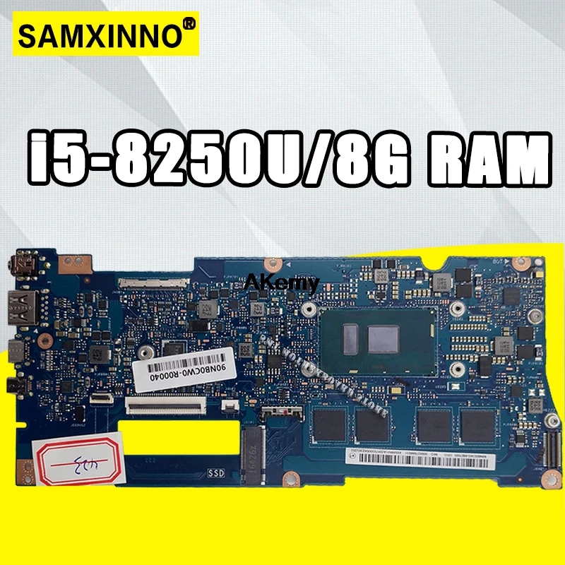 Akemy UX330UAR материнская плата для ноутбука ASUS UX330UAR UX330UA UX330U U3000U Mianboard i5-8250U 8G ram обмен Akemy UX330UAR материнская плата для ноутбука ASUS UX330UAR UX330UA UX330U U3000U Mianboard i5-8250U 8G ram обмен